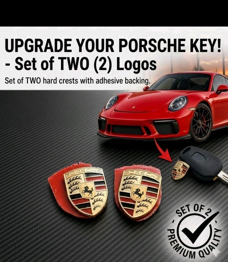 Porsche 911 996 986 Boxster Key Fob Colored Crest Emblem 99663744300