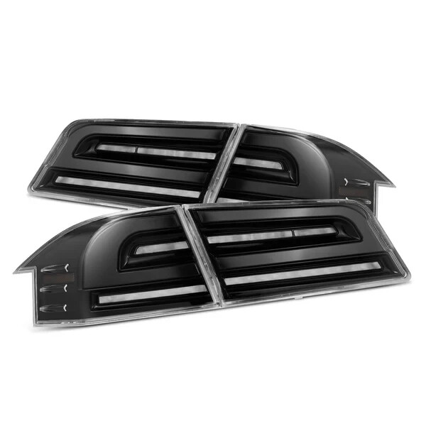For 12-21 Tesla Model S Alpharex Luxx Alpha Black LED Sequential Tail Light Lamp