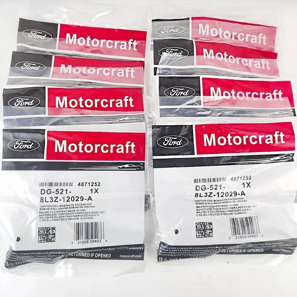 8PC OEM Motorcraft Ignition Coils DG521 Ford F150 Expedition 4.6L 8L3Z12029A US
