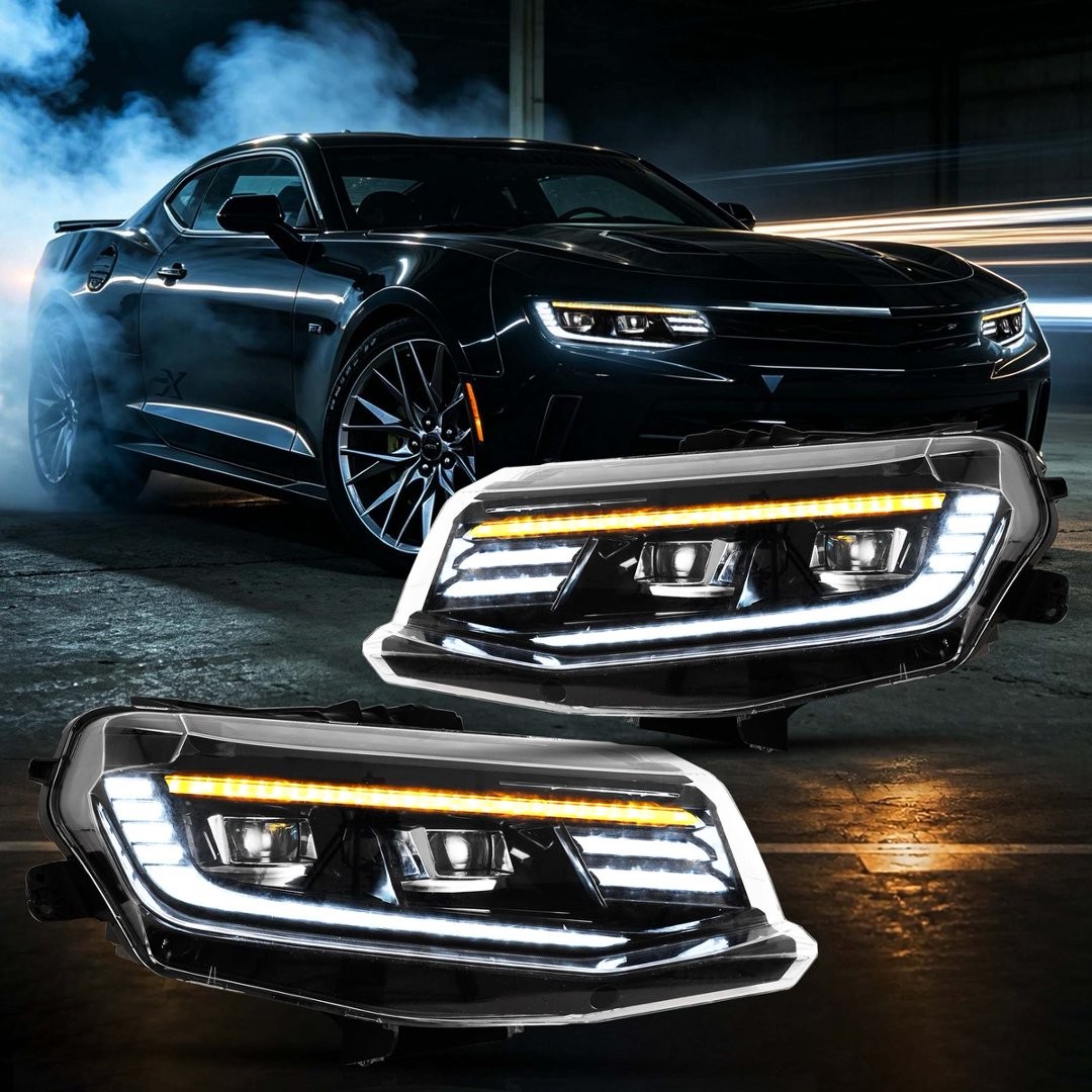 For 2016-2018 Chevrolet Camaro LT SS RS ZL LS LED Projector Headlights w/ DRL