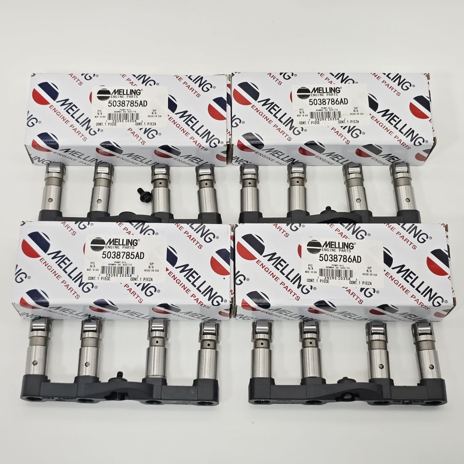 MELLING Hydraulic Lifters Complete SET Front & Back 2X 5038785AD 2X 5038786AD