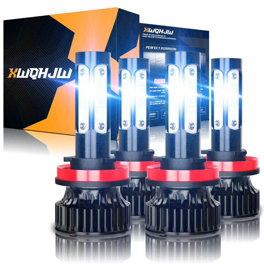 For Freightliner Cascadia 2008-2016 LED Headlight High Low Beam 4x Bulbs Combo