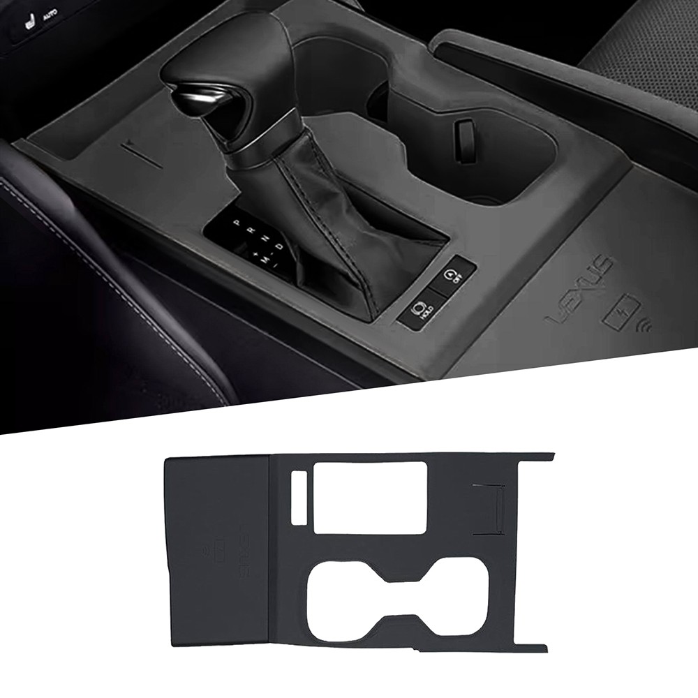 Car Center Gear Shift Panel Cover Trim Silicone Black for Lexus ES 2022-2025