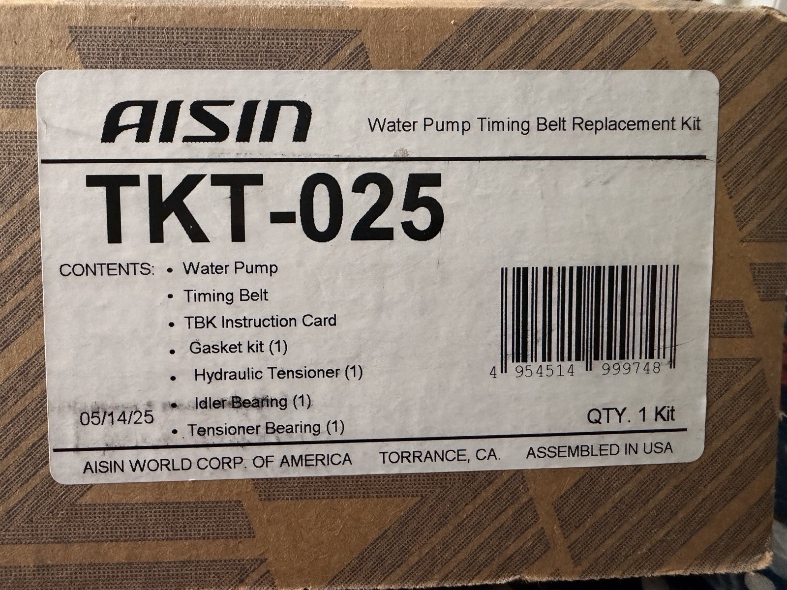 Timing Belt Kit With Water Pump Timing Belt Kit With Water Pump