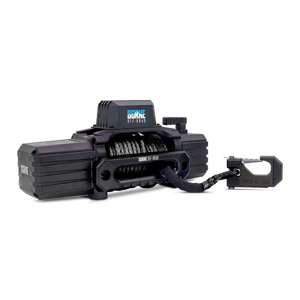 Borne Off-Road 10K Winch, Black Synthetic Rope Borne Off-Road 10K Winch, Black Synthetic Rope