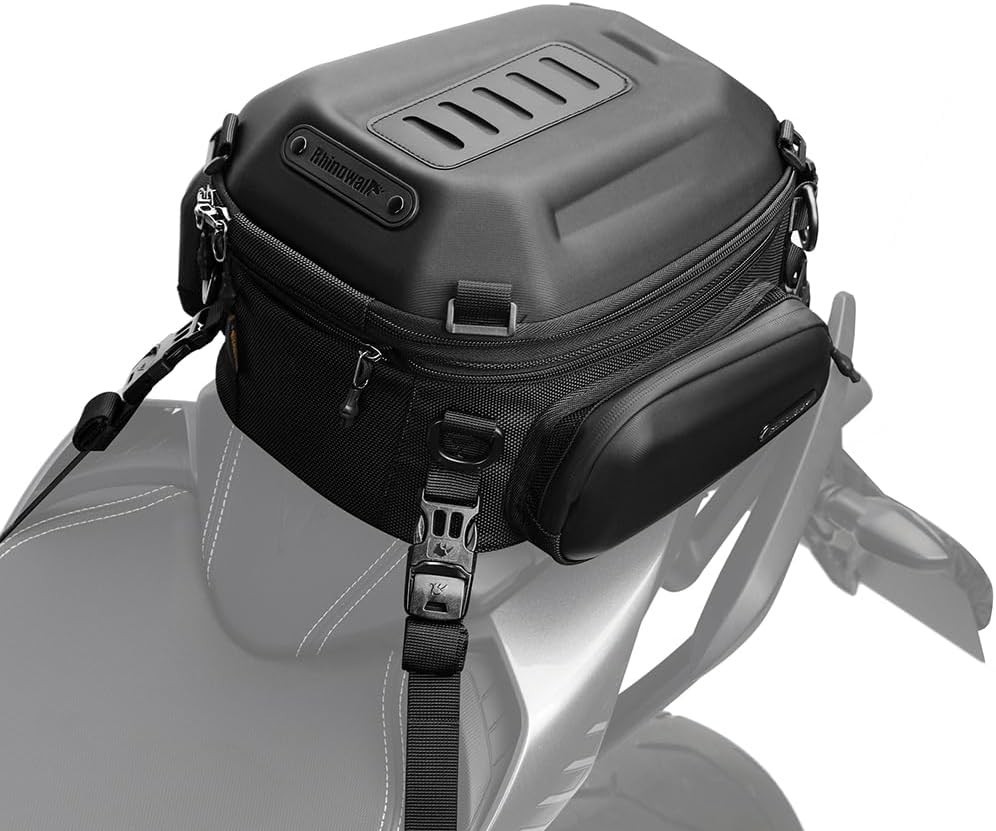 Expandable Tail Bag Hard Shell 12L-18L Waterproof Rhinowalk Motorcycle Travel