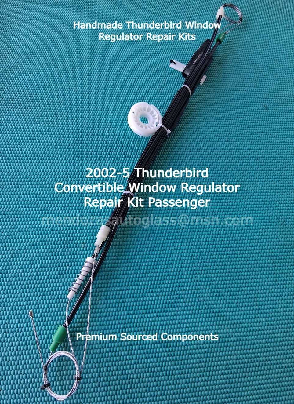 2002-5 Thunderbird Convertible Window Regulator Repair kit Front Passenger