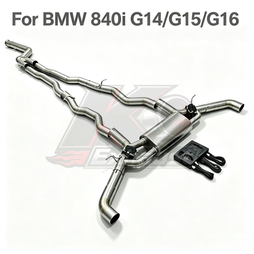 K Tuning Valved Cat Back  Exhaust System Compatible with  BMW 840i G14 G15 G16