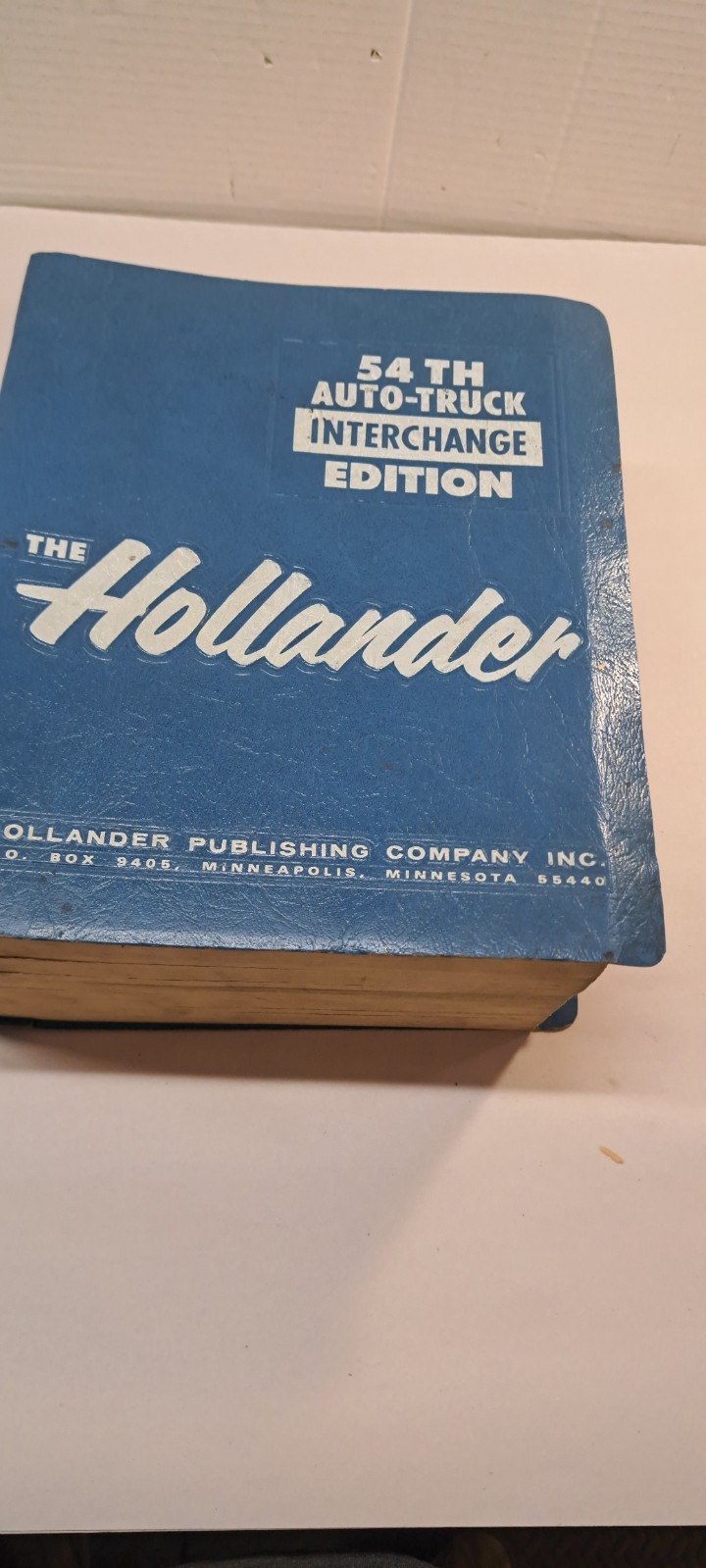 54TH THE HOLLANDER AUTO CAR TRUCK INTERCHANGE EDITION MANUAL 1988 IDENTIFICATION
