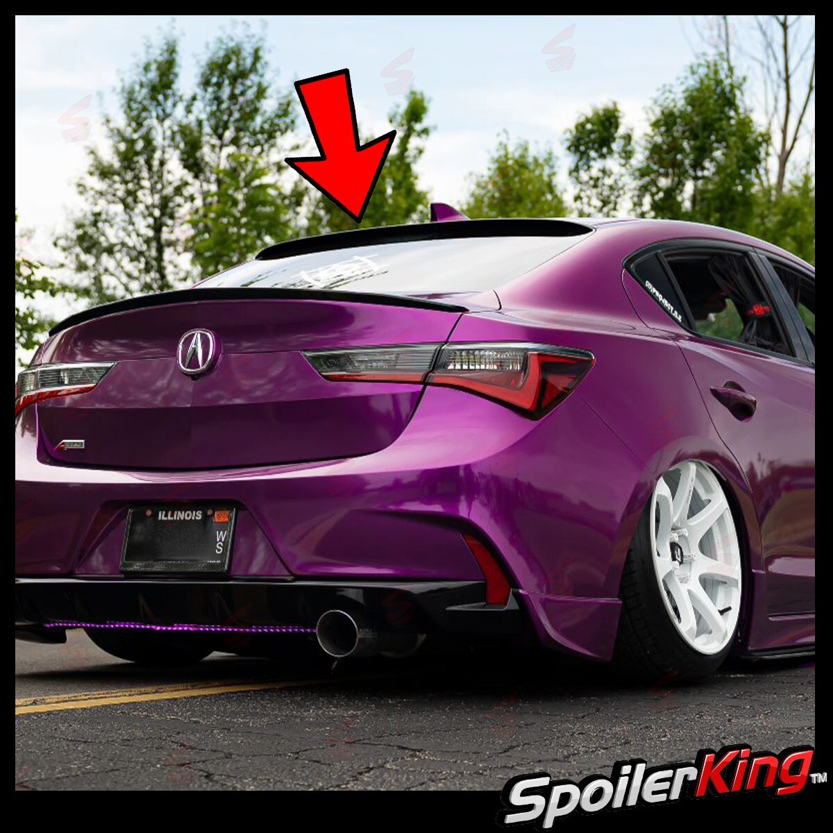SpoilerKing (284R) Rear Roof Spoiler Window Wing Fits: Acura ILX 2013-2022