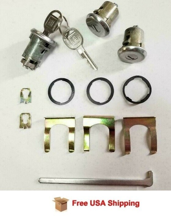 Fits 1968-1969 Camaro  Door & Trunk Lock set with GM Keys 