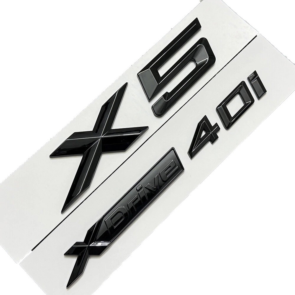 2pcs new gloss black rear letter emblem badge nameplate fits for X5 xdrive 40i