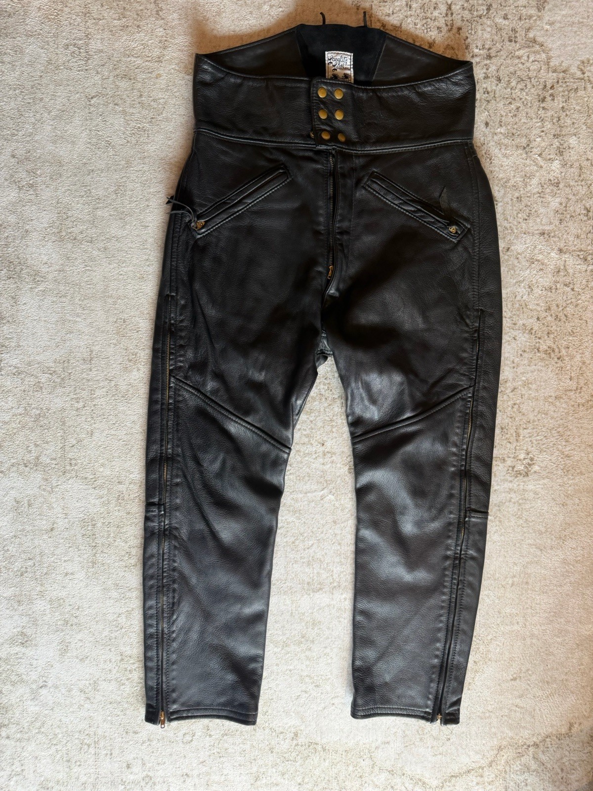 Langlitz Leather Pants Lace Back Black 38 Waist Men’s Langlitz Leather Pants Lace Back Black 38 Waist Men’s