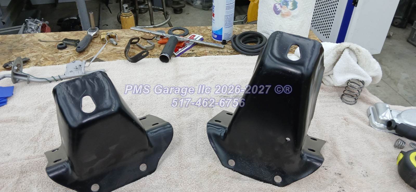 73-77 Ford 4x4 F150 360 390 Engine Motor Mount Frame Stand Perches Restored