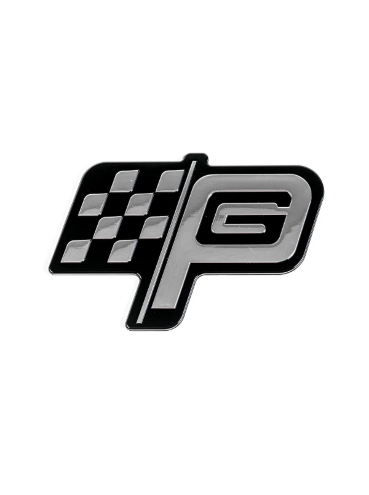 Petty\'s Garage PG Flag Silver Emblem Badge