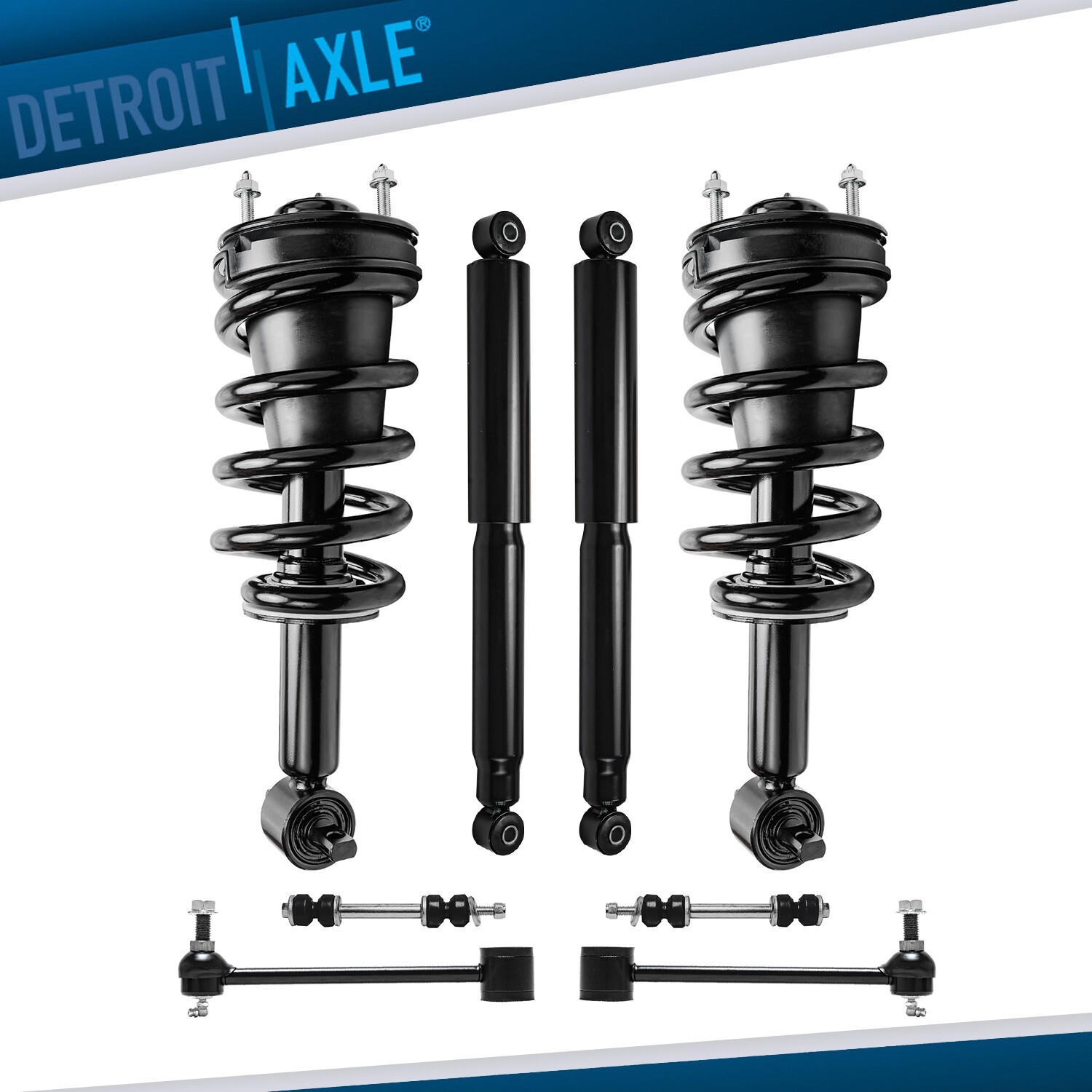 Front Struts Rear Shocks Sway Bars Kit for Suburban 1500 Tahoe Escalade ESV EXT