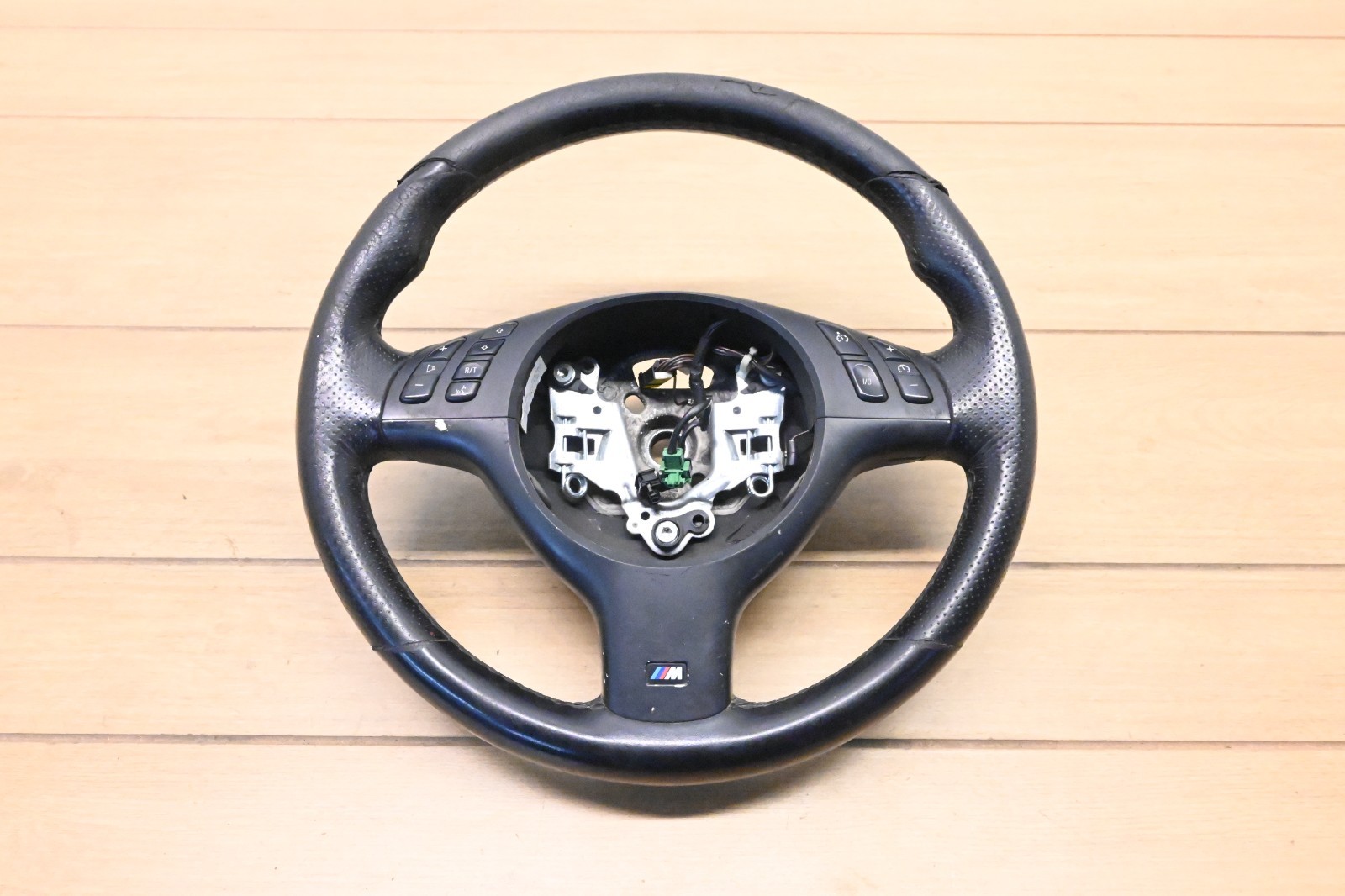 05-06 BMW E46 330Ci ZHP M Sport Leather Steering Wheel Assembly OEM *WEAR*