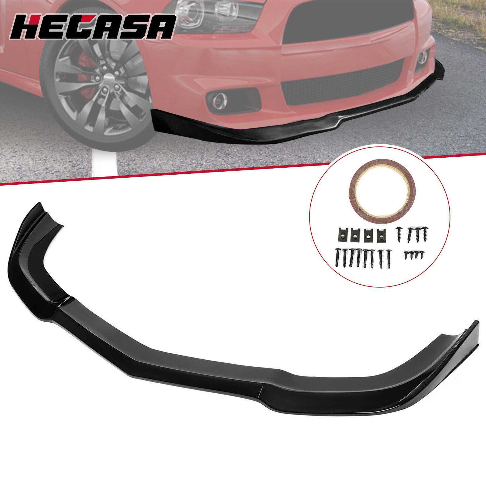 Fits 2011-2014 Dodge Charger SRT8 Glossy Black Front Bumper Lip Spoiler Splitter Fits 2011-2014 Dodge Charger SRT8 Glossy Black Front Bumper Lip Spoiler Splitter