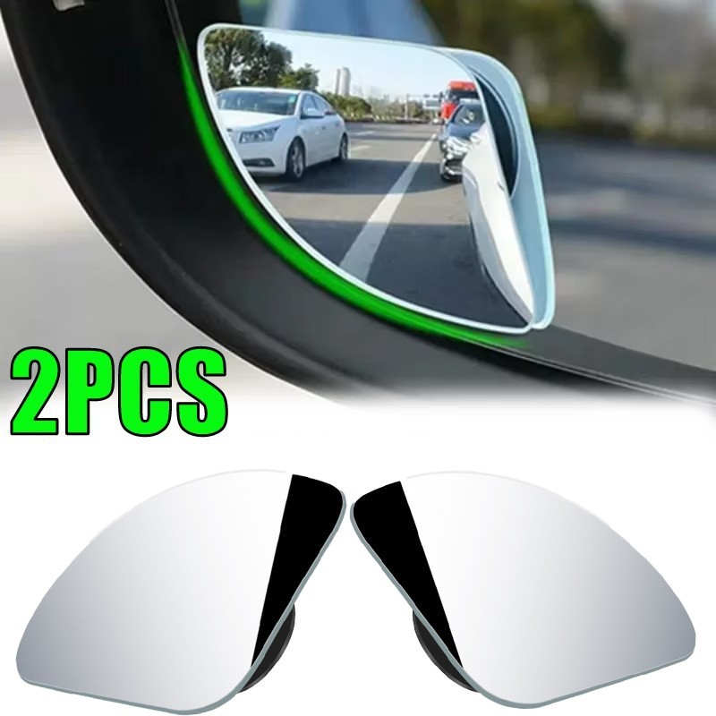 2 PCS Blind Spot Mirror for Cars Auto 360° Wide Angle Convex Rear Side View USA