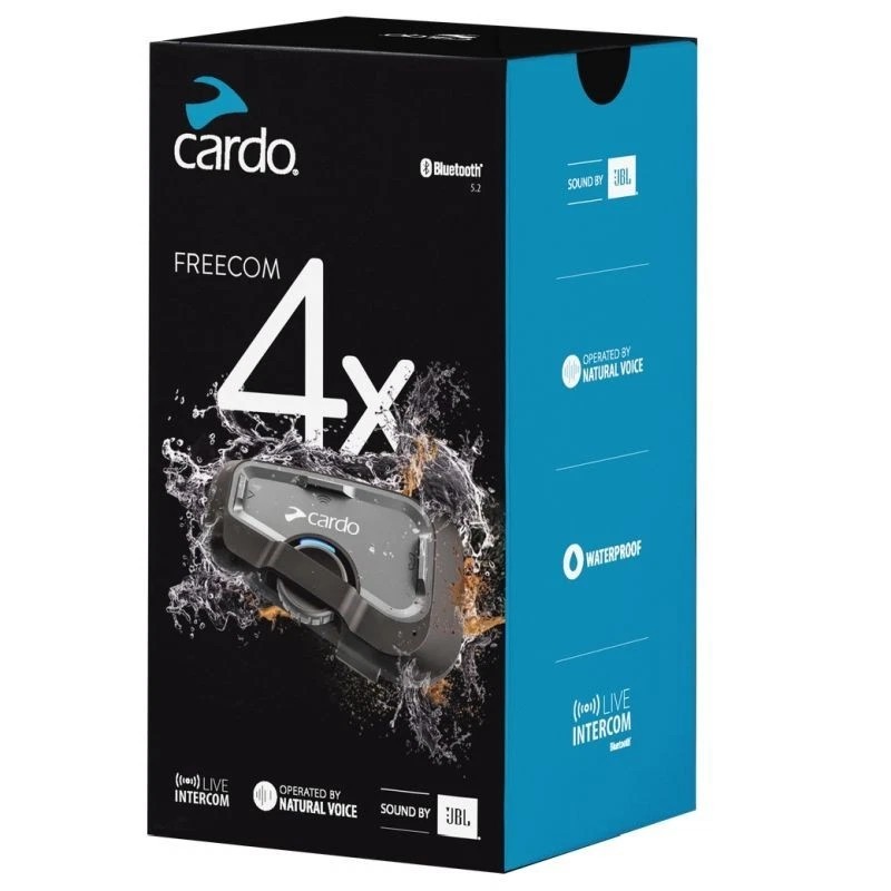 CARDO Freecom 4X Single Motorcycle Bluetooth Communication System FRC4X003