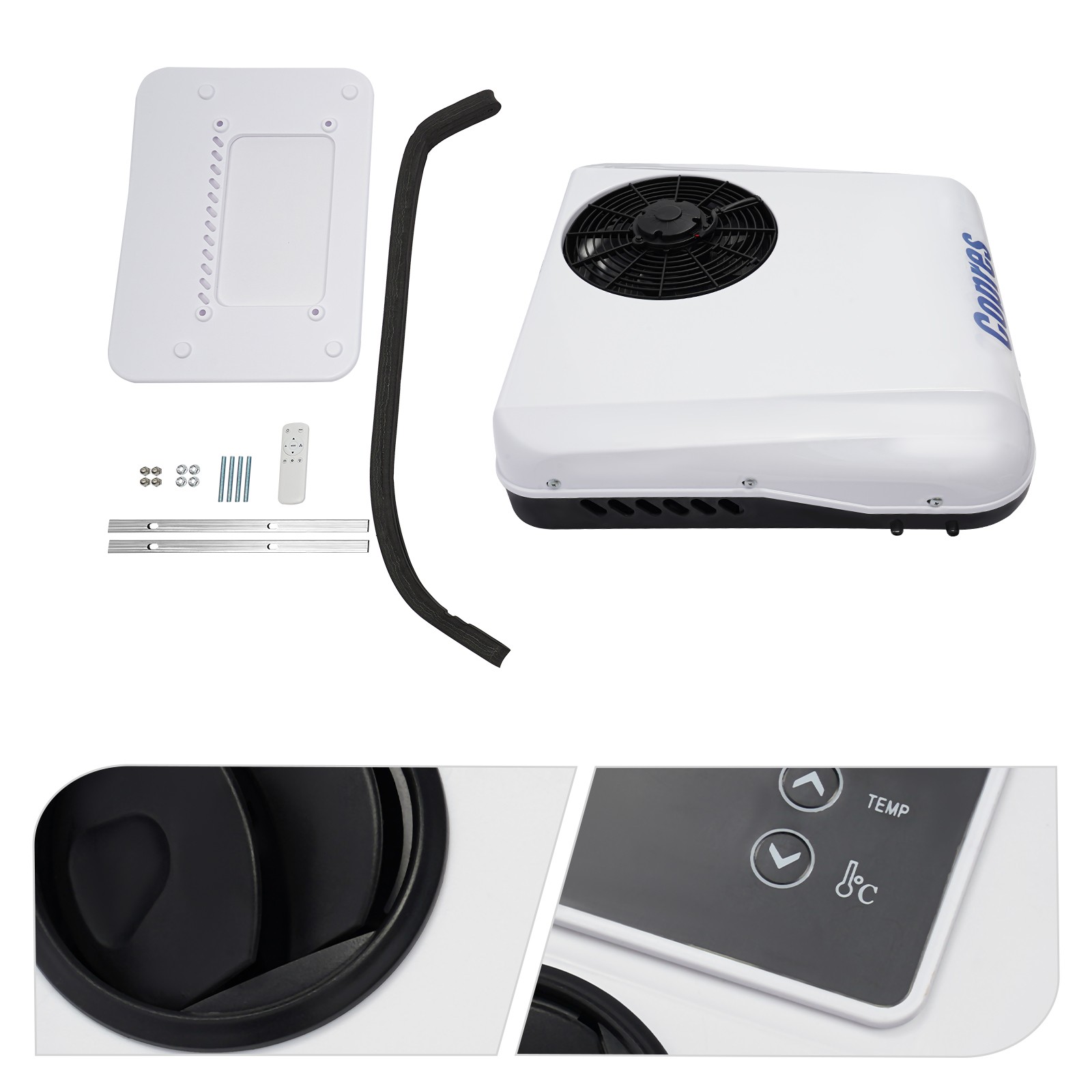 12V 8800BTU RV Truck Cab Air Conditioner A/C For Trucks RVs Rooftop Evaporator