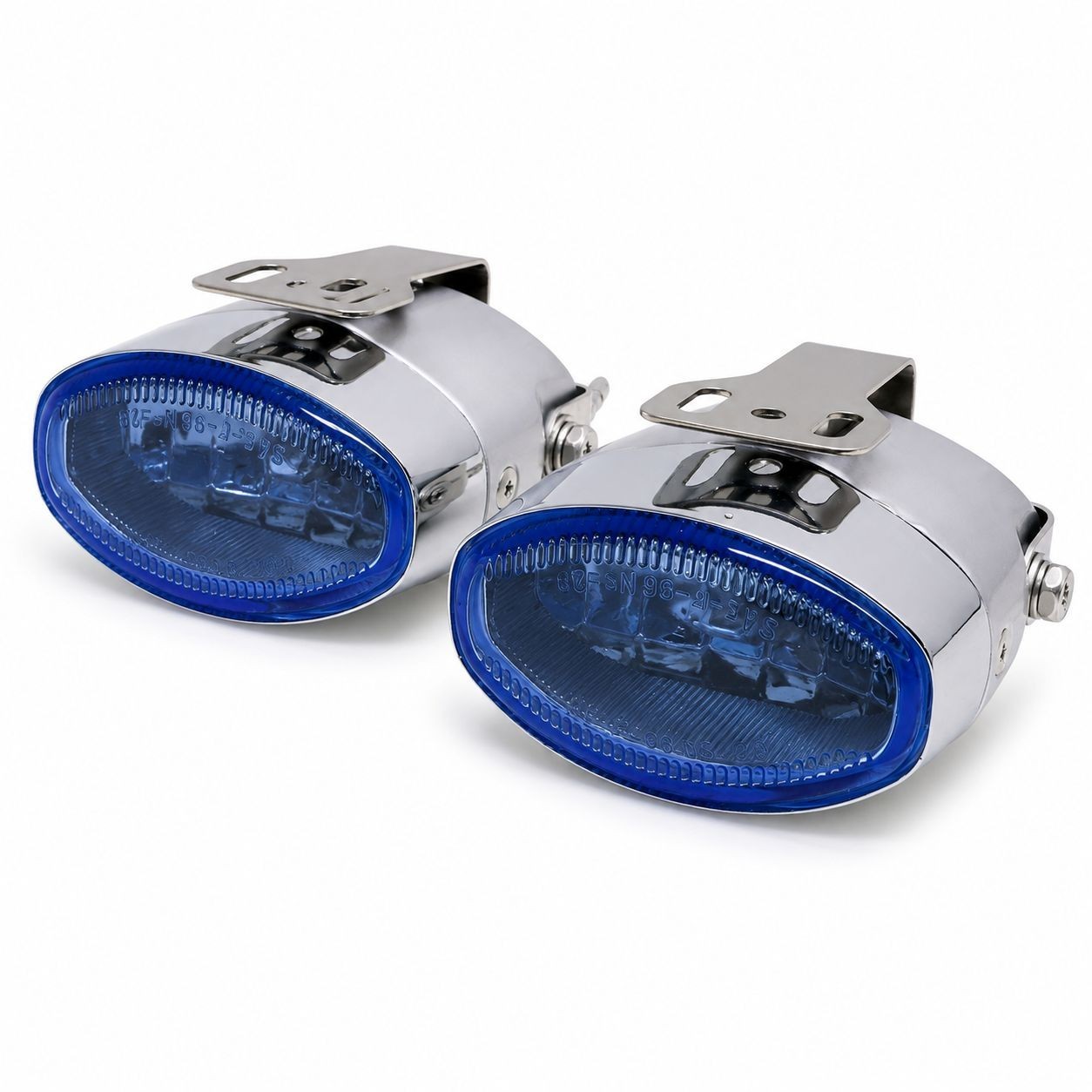 Pilot PL-1092W Halogen Fog Lights 12V 55W White Beam Blue Lense Parking Lamps