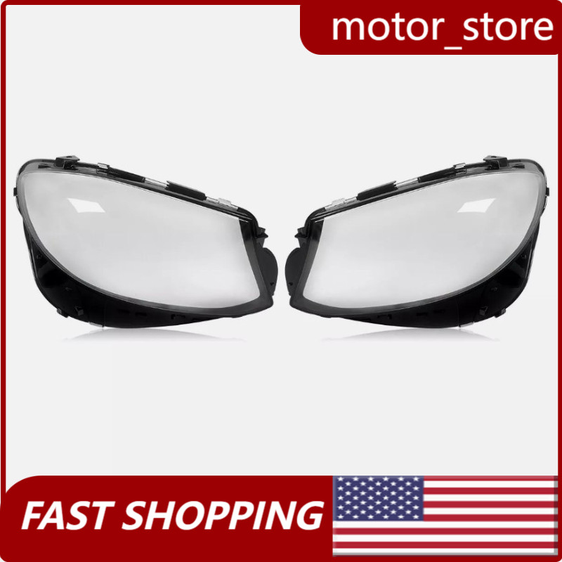 Left & Right For Mercedes E Class W213 2017-2020 Headlamp Headlight Lens Cover 