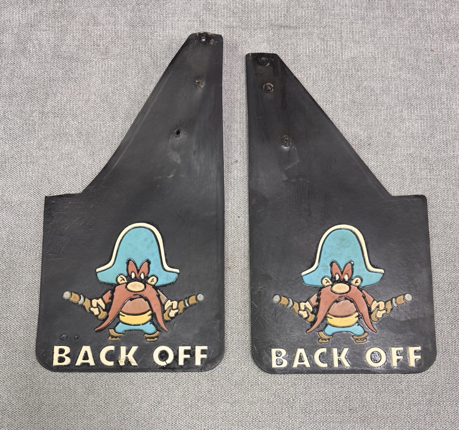 Vintage Yosemite Sam Back Off Mudflaps Looney Tunes 80’s Cartoon Vintage Yosemite Sam Back Off Mudflaps Looney Tunes 80’s Cartoon