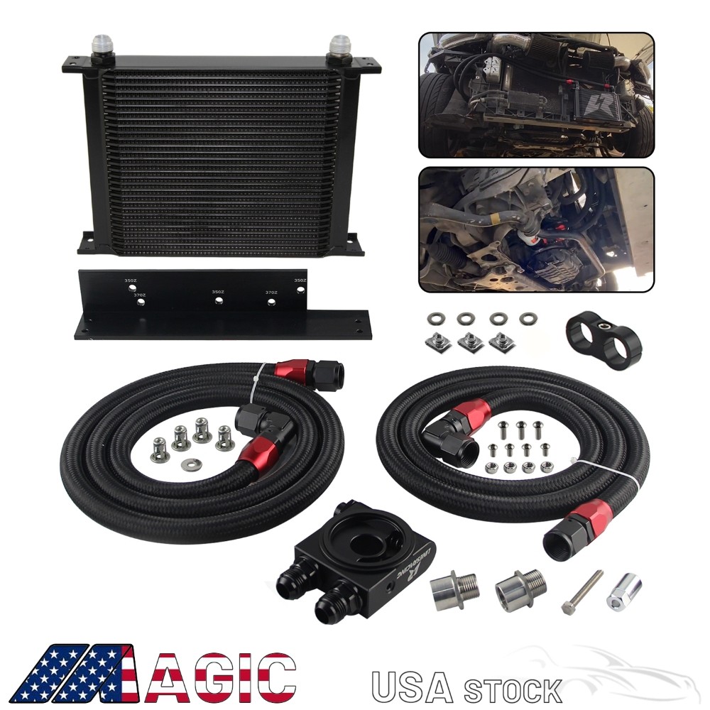 30 Row AN10 Oil Cooler Kit Filter Fits for Nissan Fairlady 350Z Z33 03-08 3.5L