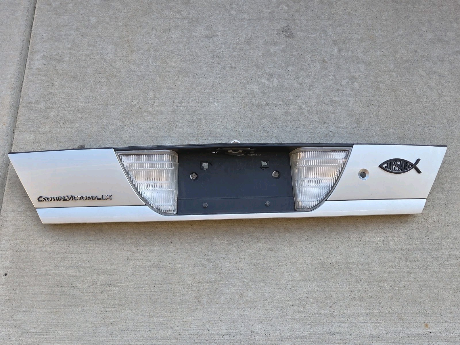 1998-2011 Ford Crown Victoria Trunk License Plate Panel SILVER 
