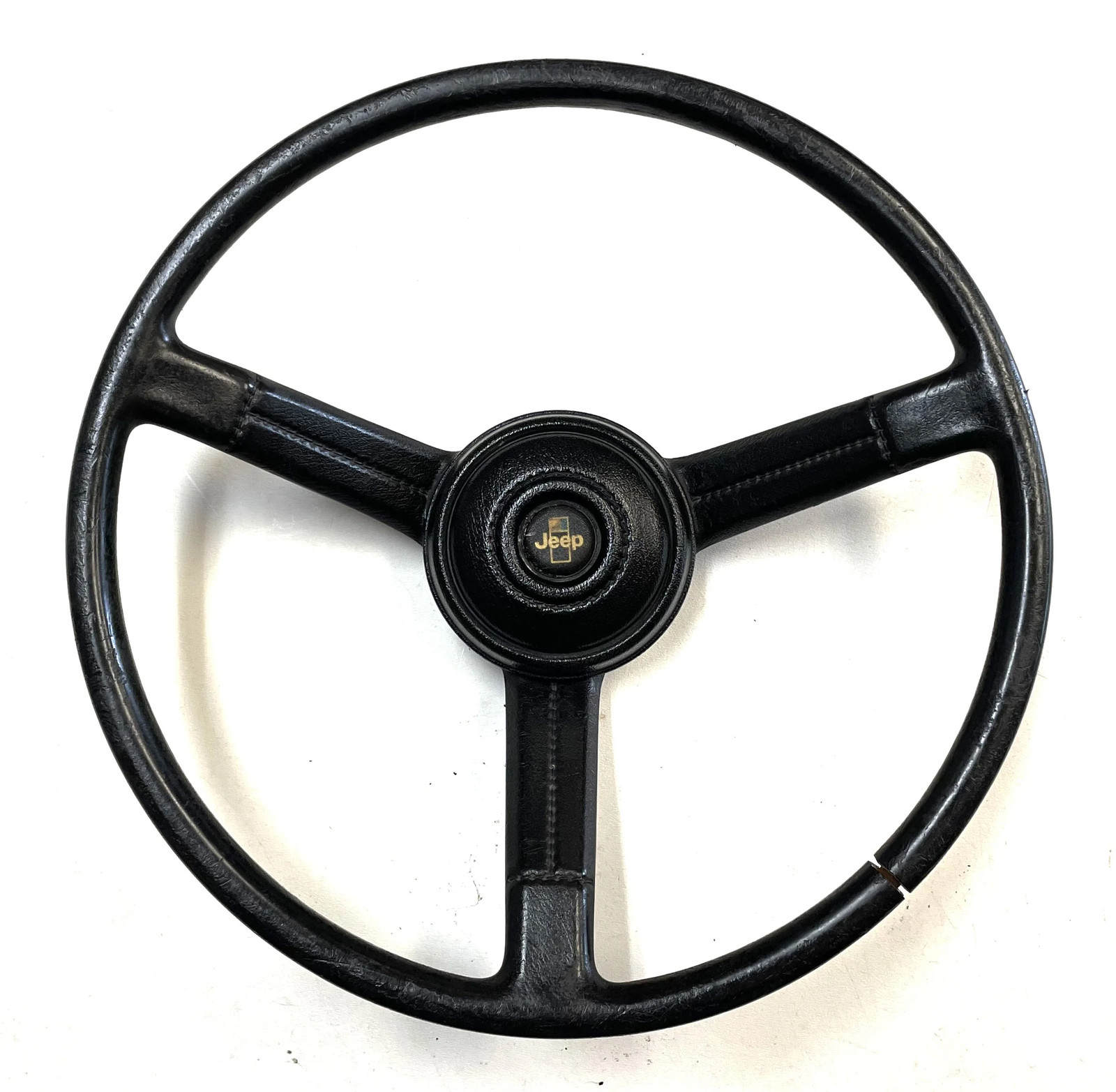 Jeep CJ Black Steering Wheel CJ5 CJ7 CJ8 76-86 AMC with Horn Button Factory &