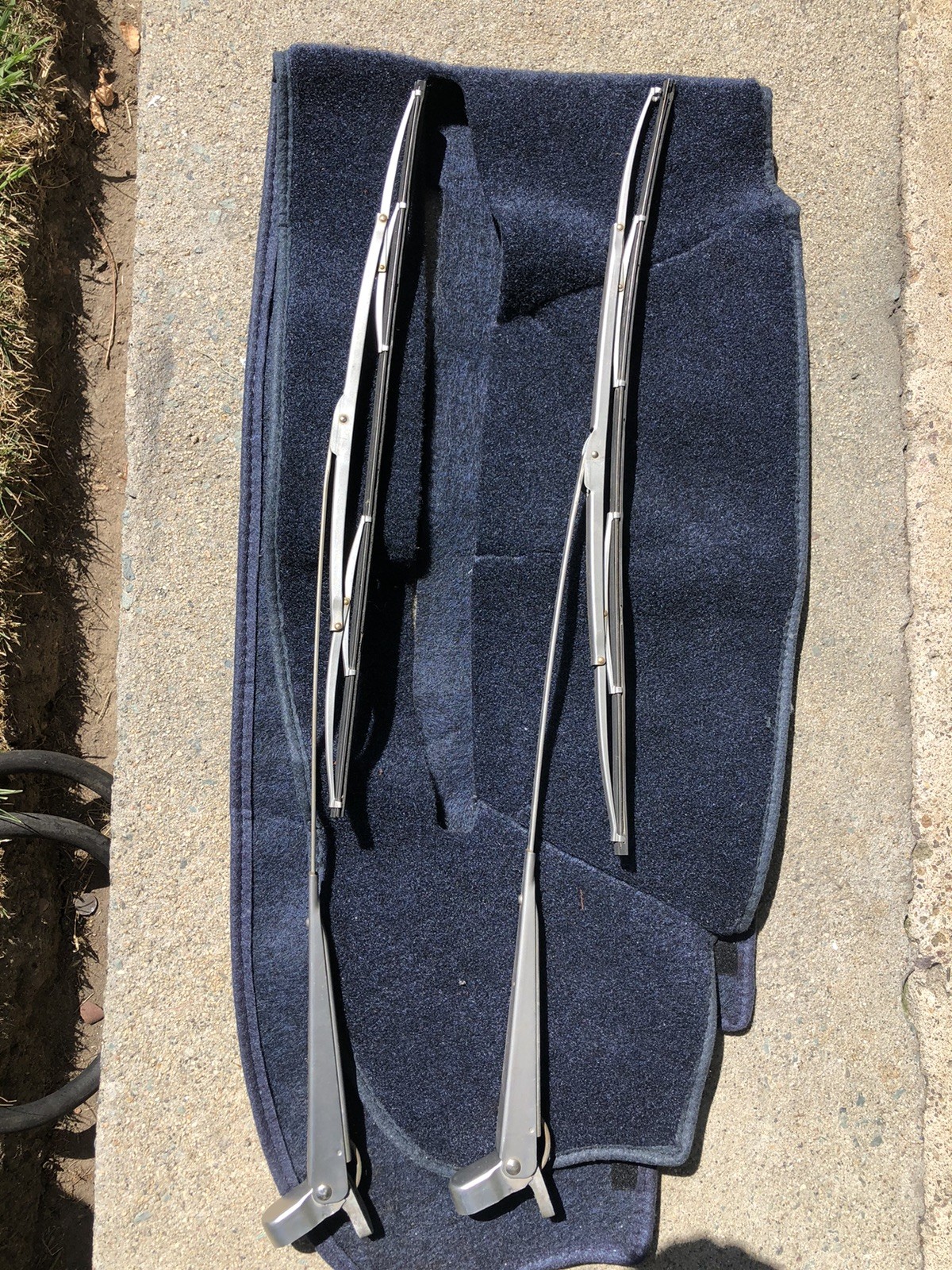 1972-1989 Mercedes Benz R107 W116 Stainless Wiper Arm And Blade Complete - Pair