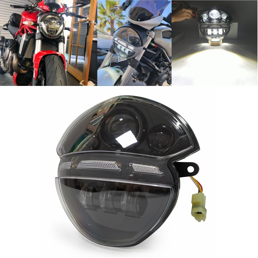 LED Headlight Headlamp For Ducati Monster 695 696 795 796 1100 1100S/EVO 696 ABS
