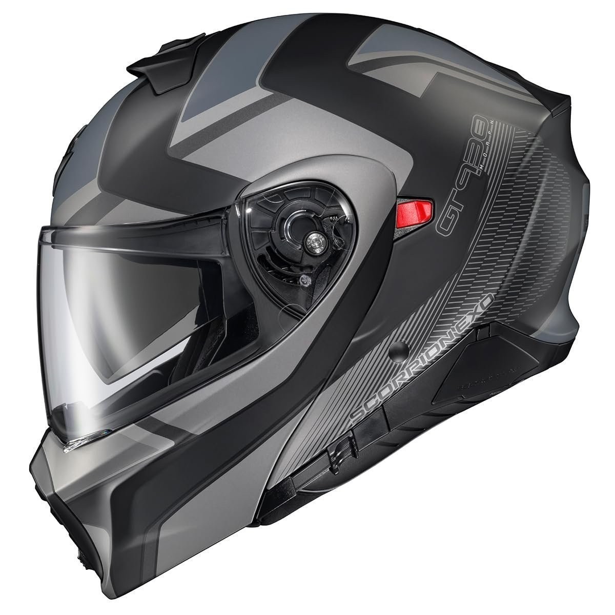 SCORPION EXO-GT930 MODULAR MOTORCYCLE HELMET MORPH PHANTOM BLACK/GREY SIZE M
