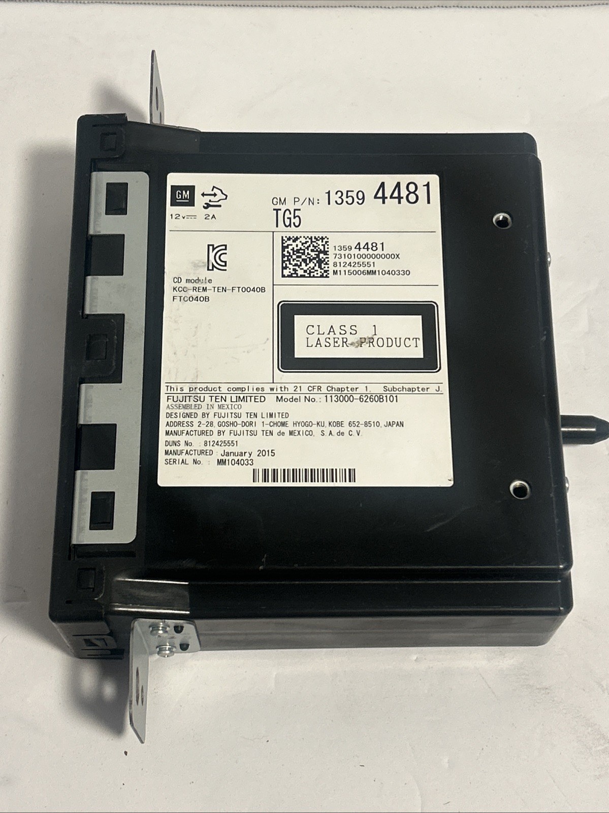 RADIO AUDIO DISC PLAYER-1359 4481 GMC SIERRA 1500 15 16 17
