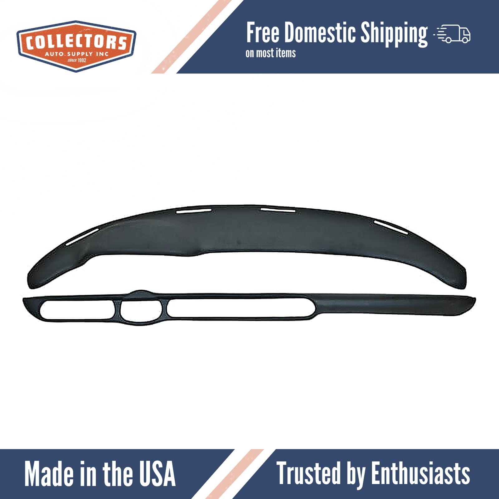 Lower Dashboard Cap Cover Blue for 1961-1973 Volvo 1800
