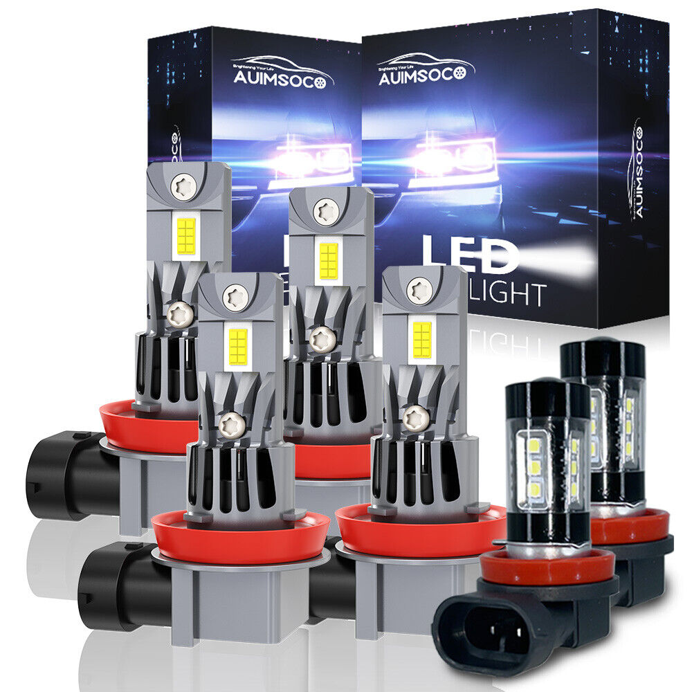 For Nissan Rogue 2014-2020 - 6X LED Headlight Hi/Lo + Fog Lights Bulbs 6000K