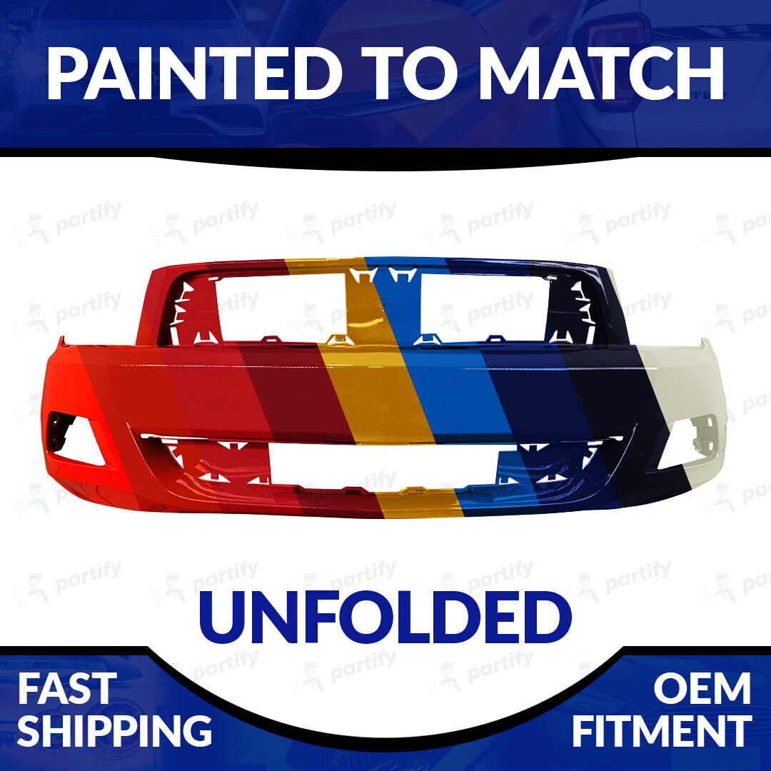 NEW Painted To Match Unfolded Front Bumper For 2010 2011 2012 Ford Mustang