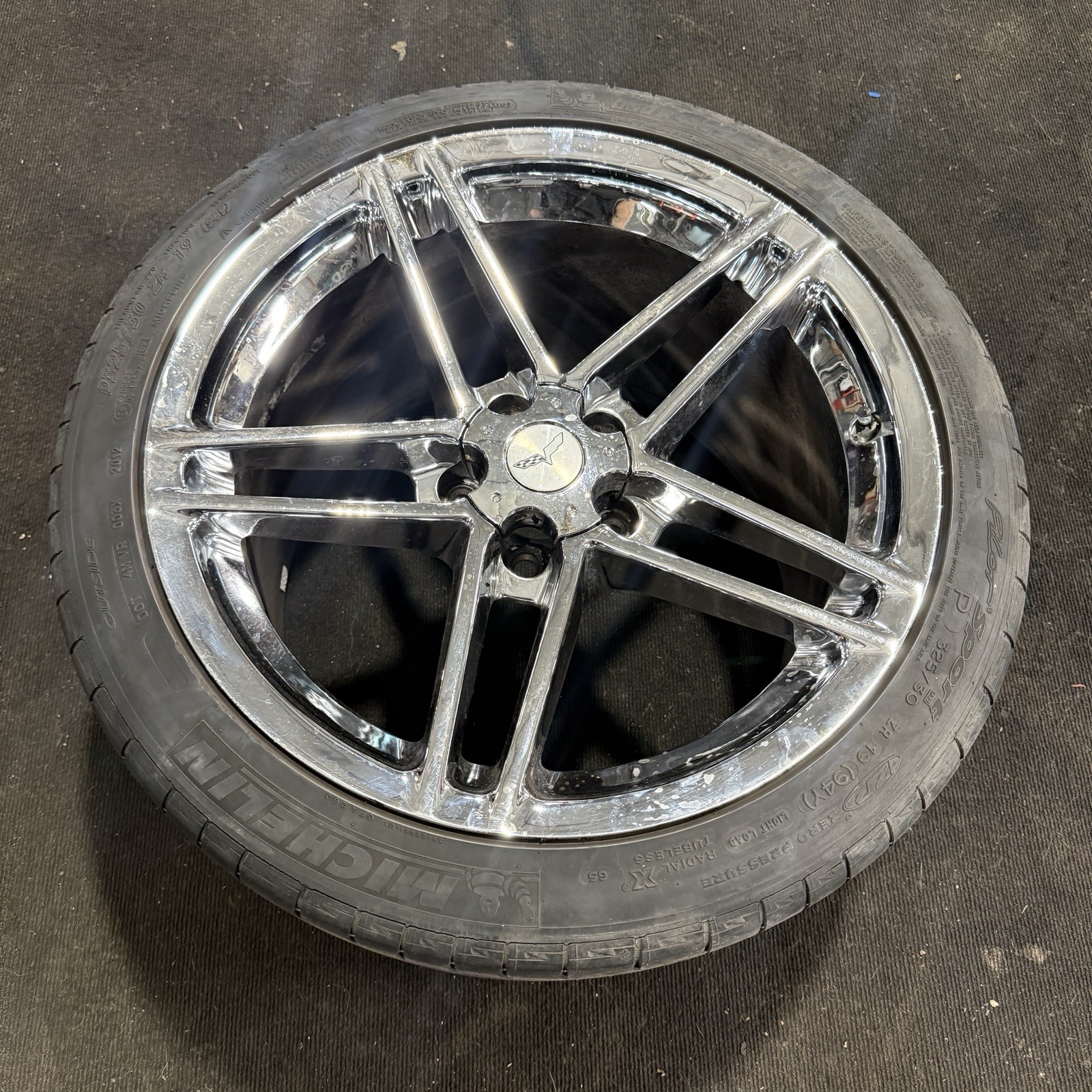 06-13 Chevy Corvette Z06 19x12 ET 59 Rear Wheel Chrome C6 5x120.65