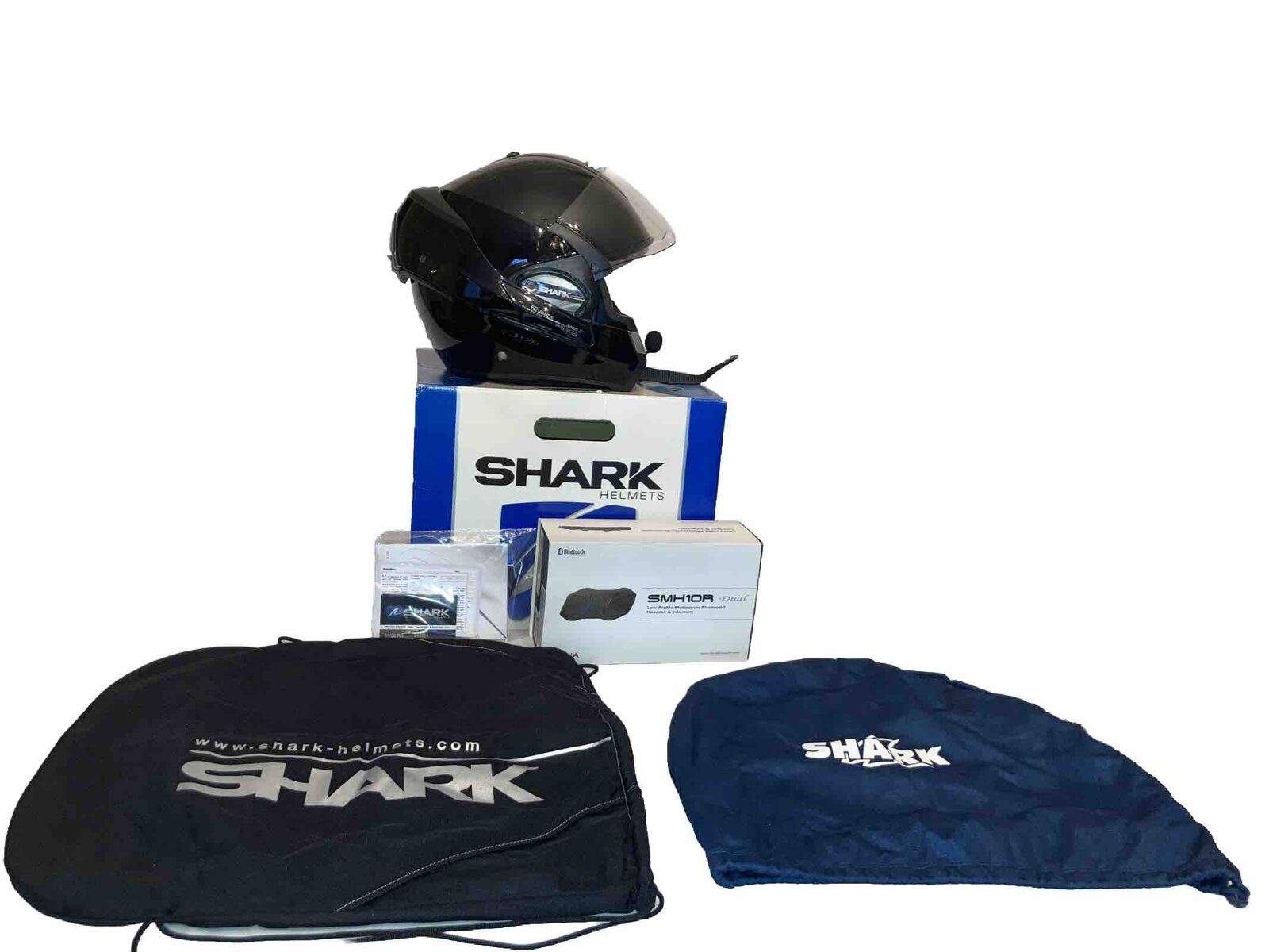 Shark Evoline S2-ST w/ Sena SMH10R Dual Motorcycle Bluetooth Headset & Intercom