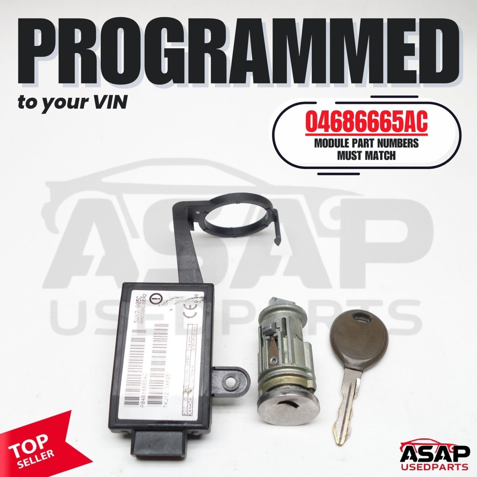 Plug & Play IGNITION SWITCH + MODULE + KEY 04686665AC Plug & Play