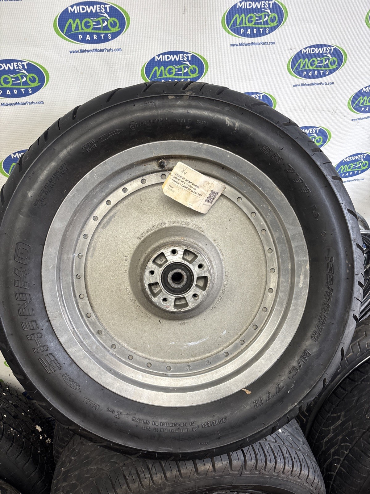 Harley 41008-87 Rear Solid Wheel SILVER 16x3 3/4