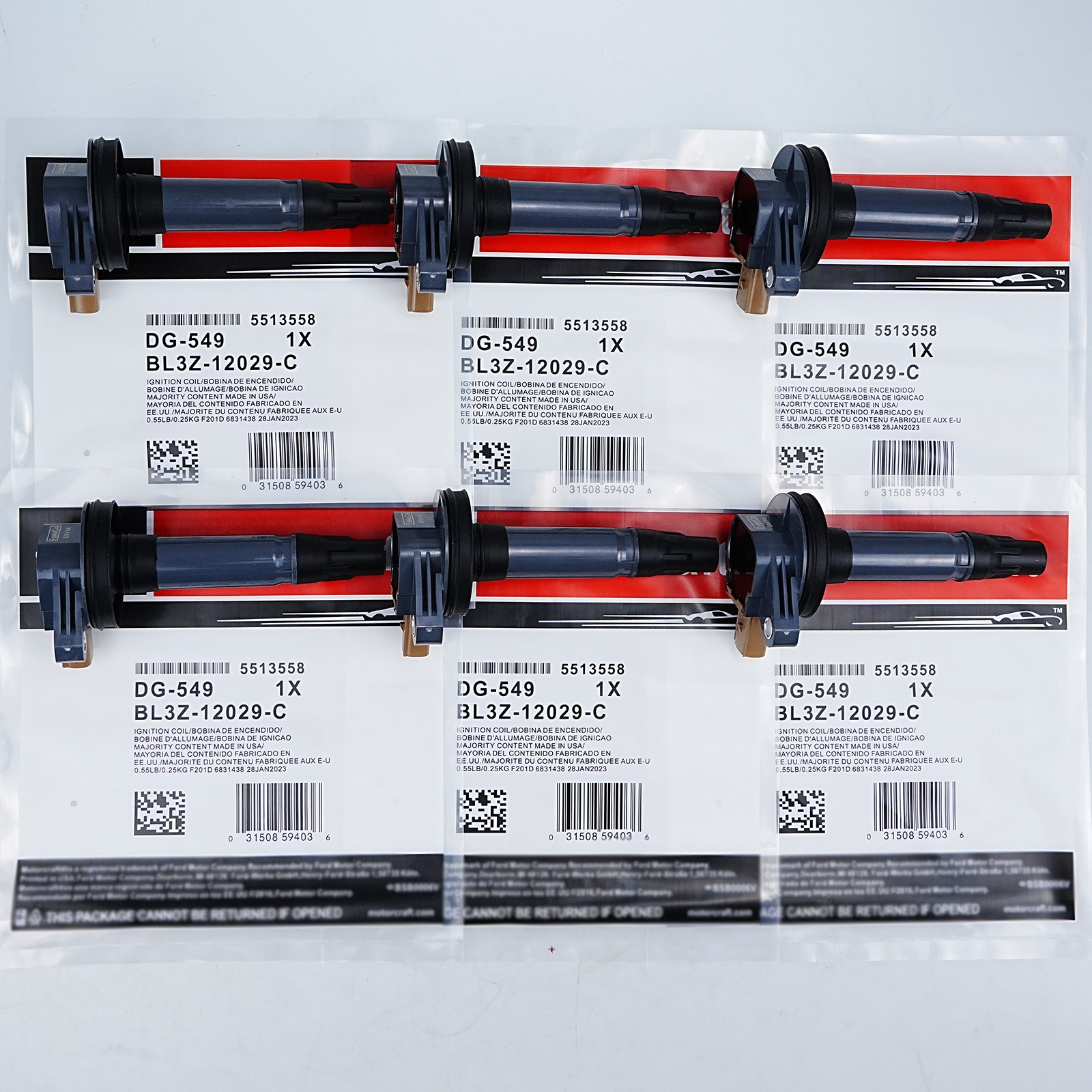 6Pcs OEM DG-549 Ignition Coils Fit F150 3.5L BL3Z-12029-C