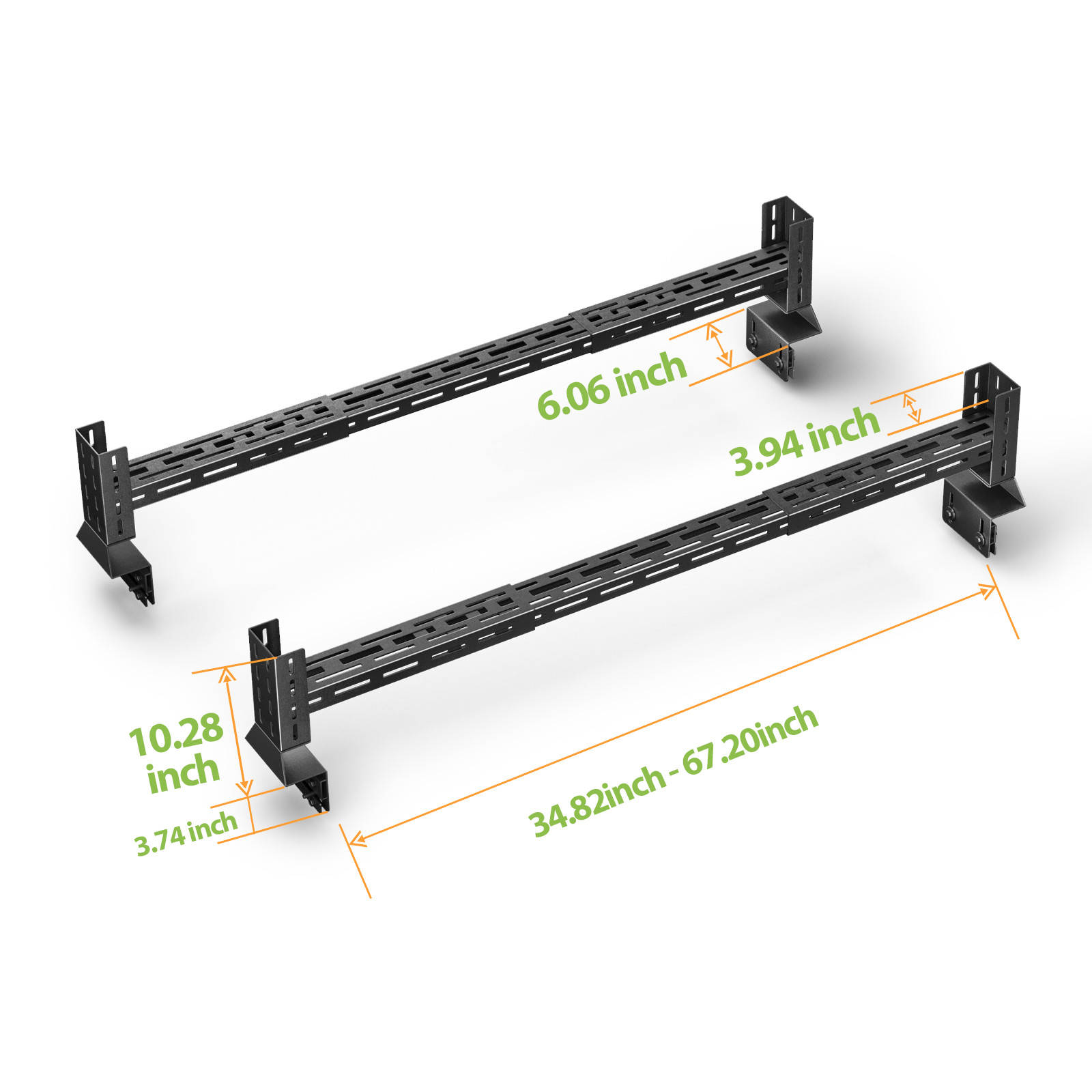 For 02-26 Ram 1500 Adjustable Overland Truck Bed Rack Cargo Rack Max 67