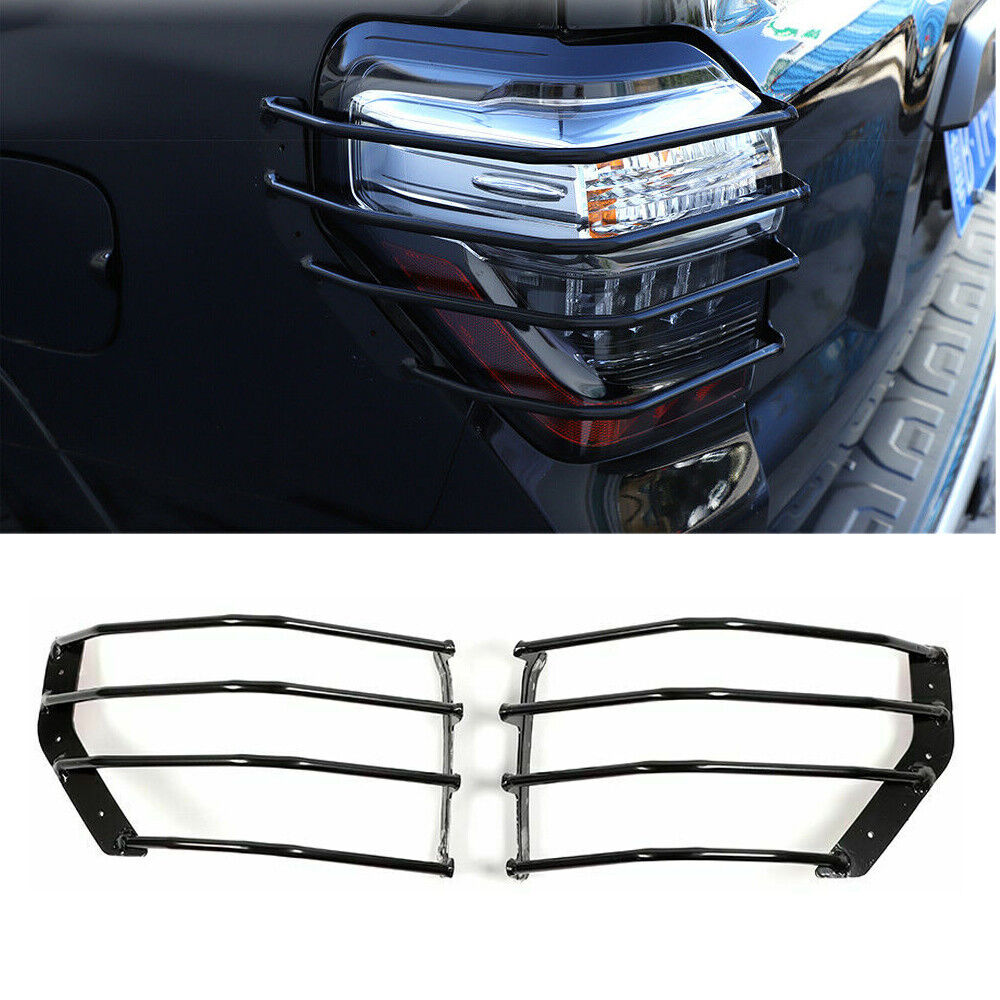 Black Exterior Rear Tail Light Guards Covers Protector Frame for 2014+ 4Runner
