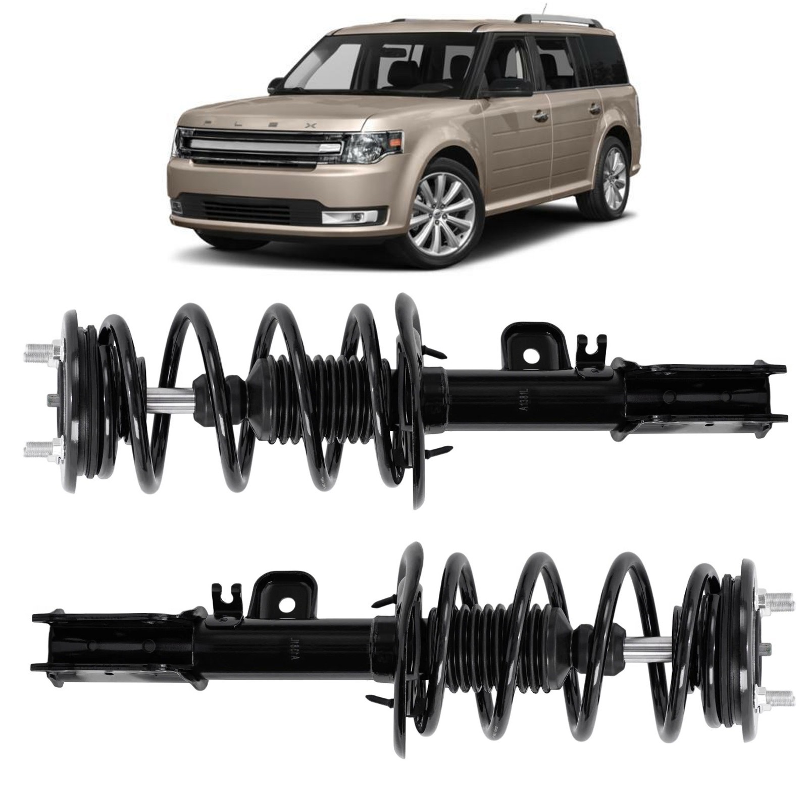 Par completo de amortiguadores delanteros para 2013-2019 Ford Flex Lincoln MKT Par completo de amortiguadores delanteros para 2013-2019 Ford Flex Lincoln MKT