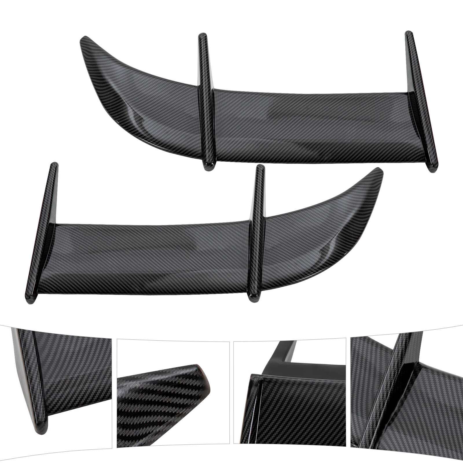 For VW Golf MK6 VI GTI 2010-2013 Rear Roof Spoiler Wing Carbon Style Left+Right