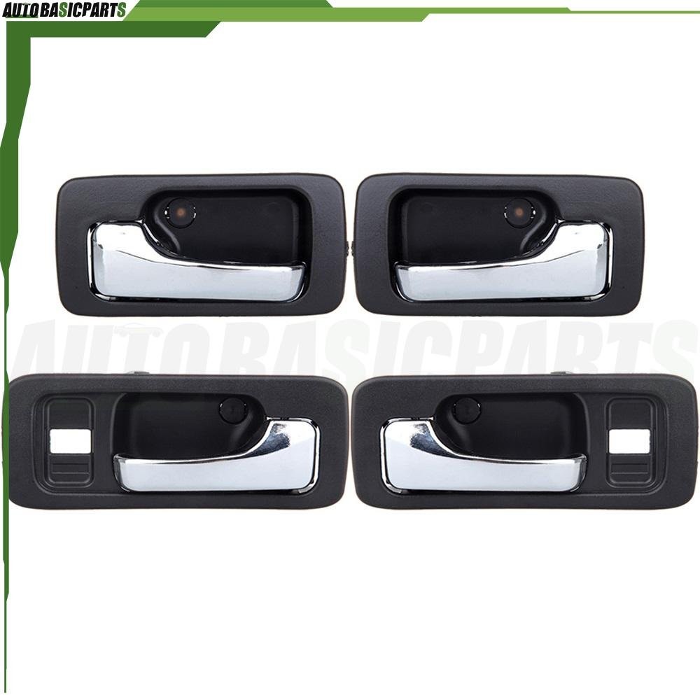 For 1990-1993 Honda Accord Left Right Side Black 4 pcs Interior Door Handles