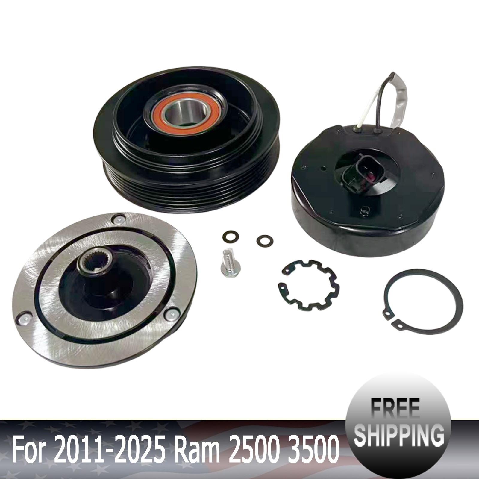 NEW RYC Reman AC Compressor Clutch Fits For 2011-2025 Ram 2500 3500 AEG377-CL NEW RYC Reman AC Compressor Clutch Fits For 2011-2025 Ram 2500 3500 AEG377-CL