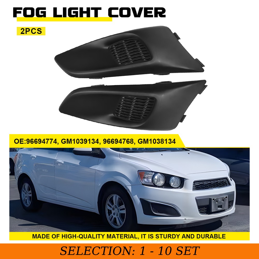 2-20X For 2012-16 Chevy Sonic Fog Lamp Cover Trim Front Left Right Black Grille